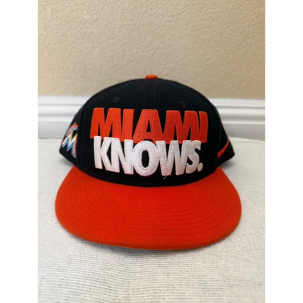 Nike Marlins Snapback Hat Mens 'Miami Knows' MLB 29198X-MR1